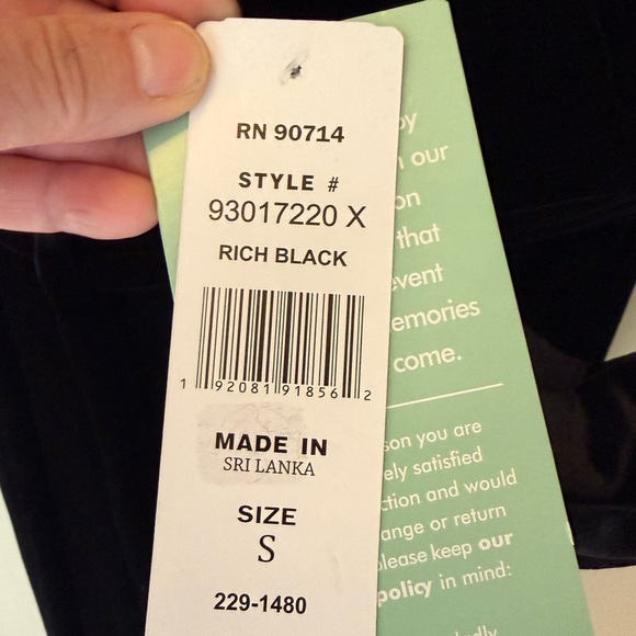 MSK Womens S Black Velvet Faux Wrap Ankle Length Long Sleeve Sash Belt Dress NWT - Picture 9 of 9